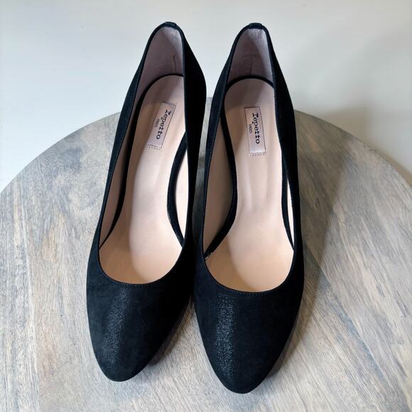 NEW Repetto Diva Clap 75 AD Black Suede Luxury Heels EU Size 39 US Size 9 - Picture 7 of 14